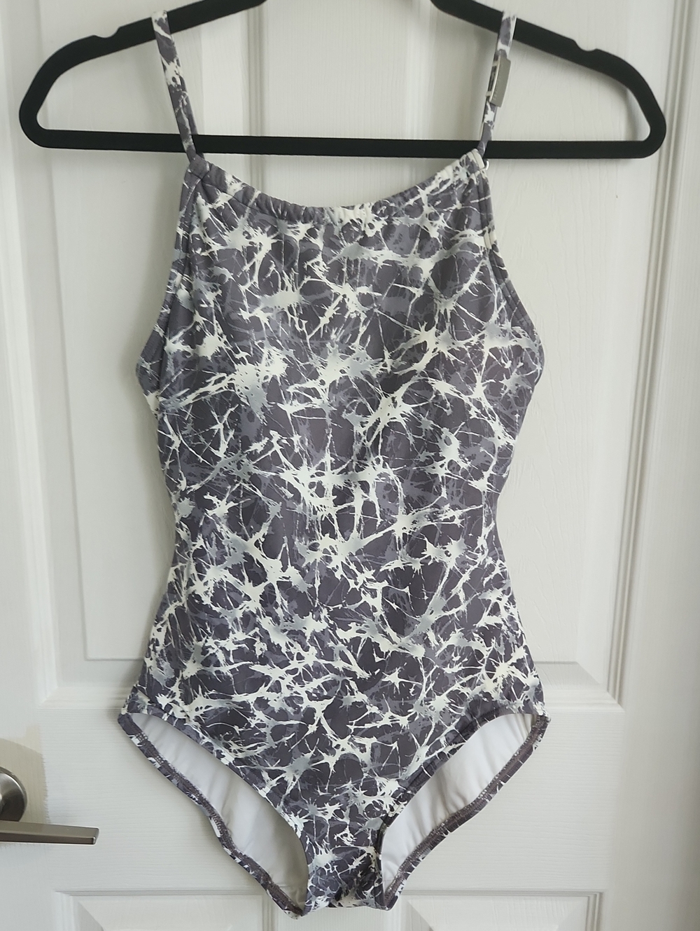 MICHAEL Michael Kors Gray & White Patterned One-Piece Swimsuit